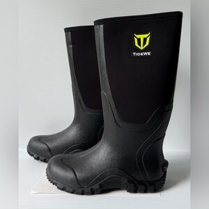 Men's TideWe Waterproof Boots Black Size 9